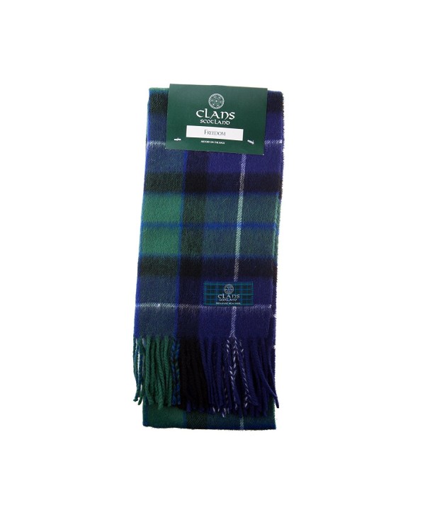 Clans Of Scotland Pure New Wool Scottish Tartan Scarf Freedom (One Size) - CC123H4DQCL