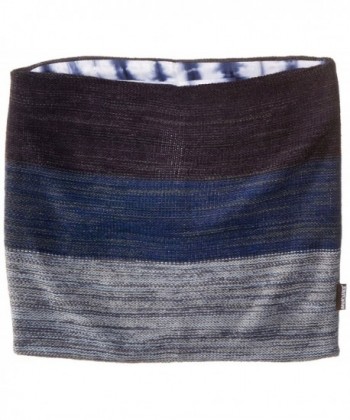 Womens Indigo Ombre Funnel Scarf