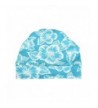 Landana Headscarves Cotton Womens Soft Sleep Cap Chemo Beanie - aqua floral - C612JBHOIBV