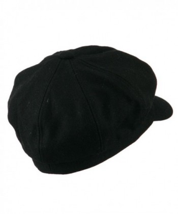 Wool Solid Spitfire Hat Black in Men's Newsboy Caps