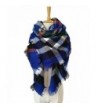 WINCAN Soft Warm Tartan Plaid Scarf Shawl Cape Blanket Scarves Fashion Wrap - Royalblue - C912NH4FTKY