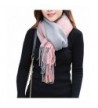 Wander Agio Womens Scarfs Winter Shawls Blanket Scarves Warm Plaid Tassels Scarf - Plaid Pink Grey - CD186YEWX62