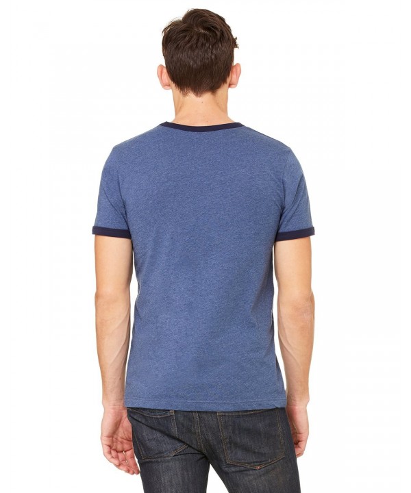 Canvas C3055 Ringer Tee - Heather Navy/ Midnight - CB11IMATFL1