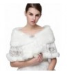 Clearbridal Curve Faux Fur Shawl Wrap Stole Cape for Women C17011 - Ivory - C211U6I514D