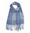 Hand By Hand Aprileo Women's Plaid Scarf Checkered Classic Long Wrap Shawl - Denim Blue - CY188DK4W3H