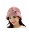 Saingace Women Winter Hat- Fashion Lady Warm Beanies Crochet Knitted Flower Cap - Purple - CR12O5576MV