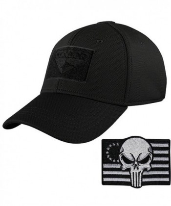 Condor Tactical Flex Cap with Punisher Morale Patch Bundle - Black - CU12MAH0II2