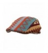 WITHMOONS Aztec Tribal Pattern Knitted newsboy Hat Flat Cap LD3030 - Beige - C511USAOK6D