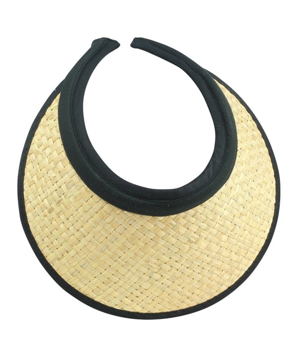 Womens Straw Visor (3 Colors) - Natural - C4119512OAZ