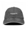 Trendy Apparel Shop Happyaf Embroidered Pigment Dyed Washed Cotton Cap - Black - CK12KIK6JXZ