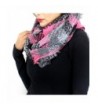 Soft Woven Plaid Infinity Scarf - Pink and Grey - C1127YK8G2J