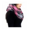 Basketweave Fringed Infinity Scarf Pink