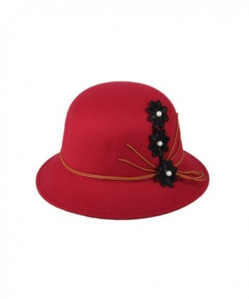 Dantiya Womens Flower Wool Bucket in Women's Bucket Hats