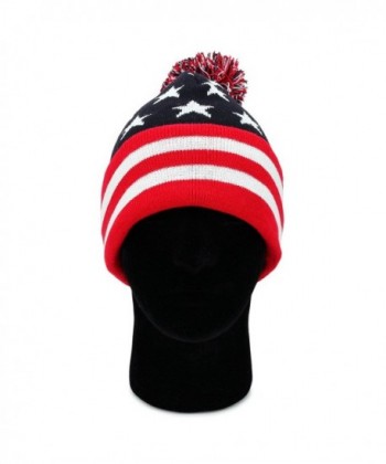 Beanie Winter Knit American Flag