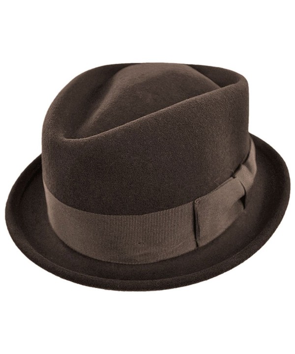 Jaxon Black Crushable Diamond Crown Fedora - Brown - CJ114H60PHX