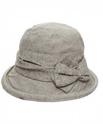 Pop Your Dream Fashion Mom Grandma Sunhat with Removable Cotton Flower Bucket Hats with Roll Up Wide Brim - Khaki - CE17YGAL432