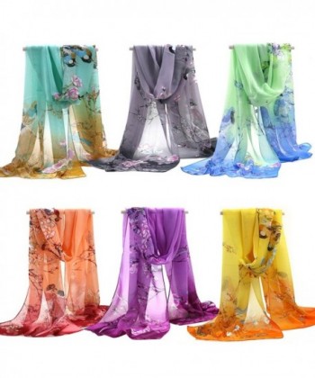 Gotoole Womens Chiffon Scrawl Printed in Fashion Scarves