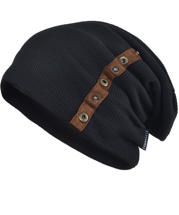 Chic Mens Slouchy Loose Beanie Cotton Skull Cap Winter Hat B020 Black ...