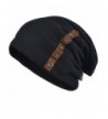 Chic Mens Slouchy Loose Beanie Cotton Skull Cap Winter Hat B020 - Black - CF11ROX3W0N