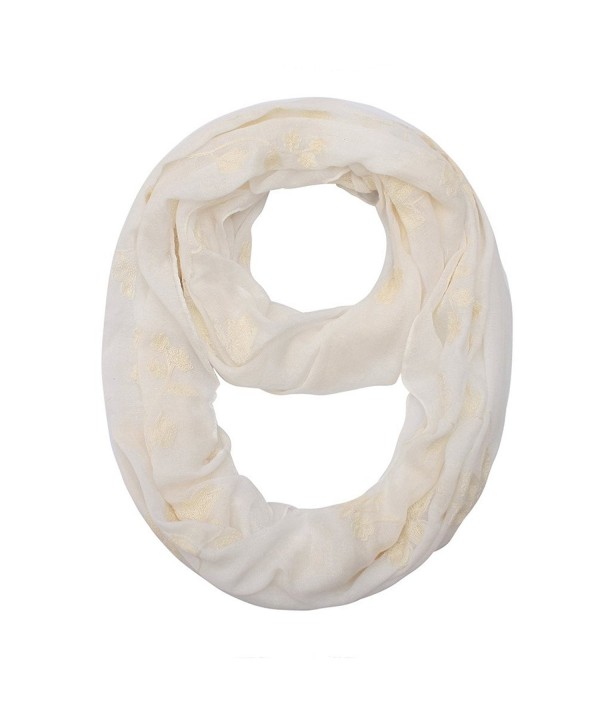 Lightweight White Infinity Scarf Women - Off-white - CS1803TZG84