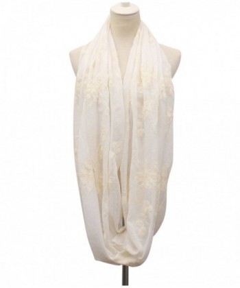 Lightweight White Infinity Scarf Women