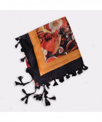 Bucasi Tassel Bohemian Psychedelic Inspired in Fashion Scarves