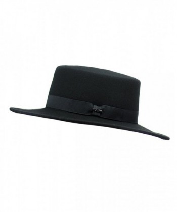 NYFASHION101 Porkpie Fedora Simple Accent