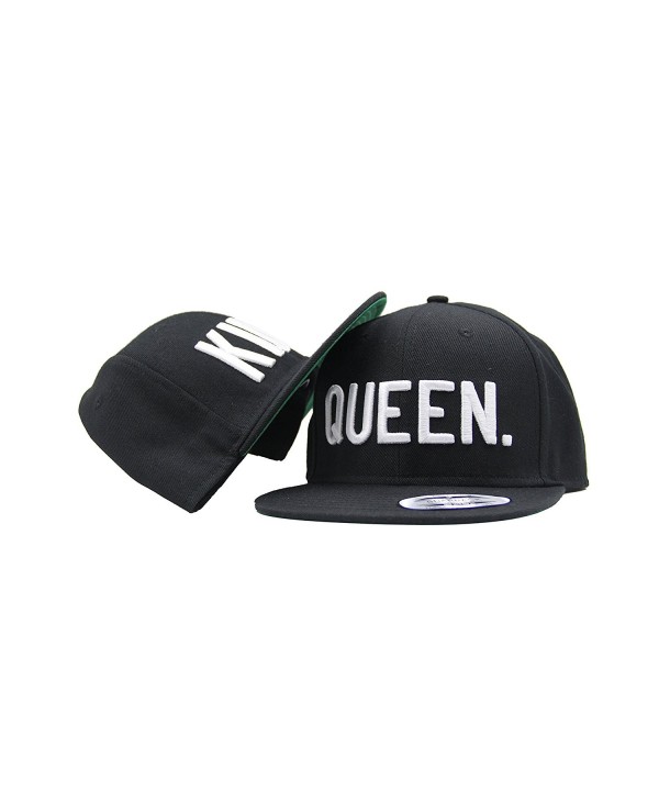 KING and QUEEN Snapback Pair Fashion Embroidered Snapback Caps Hip-Hop Hats One Size - C812HLKWYPH