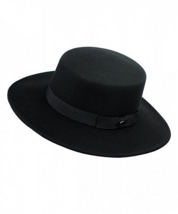 NYFASHION101 Porkpie Fedora Simple Accent in Women's Fedoras