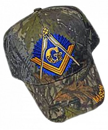 Masonic Baseball Cap Master Mason Hat Mens One Size Camouflage - CD11WZ28C3F
