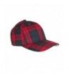 Flexfit Men's Cotton Tartan Plaid Stretch Fit Baseball Hat - Black/Red - CC11QLWYJ1J