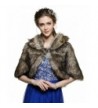 Venus Wedding Fur Wraps and Shawls for Bride - Bridal Fur Stoles for Women and Girls (2-14- Light Brown) - CL1282DBAV5