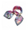 Soft Satin Square Scarf Paisley Pattern Silk Feel Hair Wrap Neckerchief Free Gift - Navy Blue - CY121QMIQD5