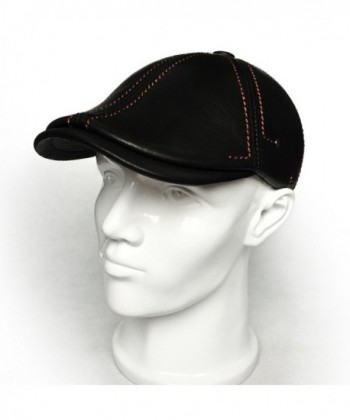 lethmik newsboy Cowhide Leather Hunting in Men's Newsboy Caps