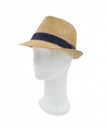 Premium Classic Fedora Straw Striped