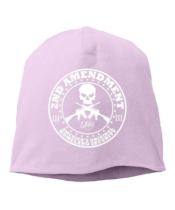 2nd Amendment Americas Original Homeland Security Unisex Skull Cap Toboggan Knit Hat Warm Hat. - Pink - CI186ZSYZ7D