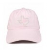 Trendy Apparel Shop Texas State Outline Embroidered Brushed Cotton Dad Hat Cap - Light Pink - CH185HO4YNE