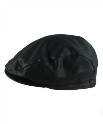 Morehats Womens Unisex Leather Newsboy