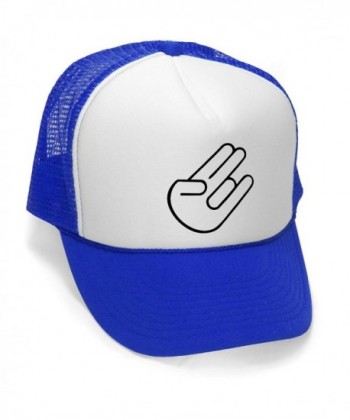 Megashirtz - The Shocker - Vintage Style Trucker Hat Retro Mesh Cap - Royal - C411K7JRYQJ