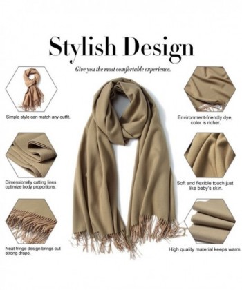 ALAIX WomensPashmina Scarf Winter Wrap Khaki in Wraps & Pashminas