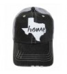 White Glitter Texas Home Distressed Look Grey Trucker Cap Hat Western - C112NUHVK67