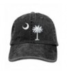 ONE-HEART HR South Carolina Flag Creative Baseball Caps Denim Adjustable Hats - Black - CA1857KKUYN