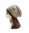 Aivtalk Unisex Ski Hat Wrinkle Knit Crochet Hat Slouch Beanie Cap Beret - Khaki - CO126P63NTT