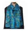 Seamaidmm Van Gogh Almond Blossom Print Chiffon Scarf Blue - CF128A7RATD