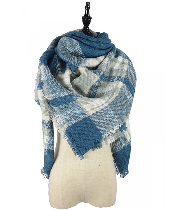 Durio Stylish Blanket Scarves Pashmina - Jean Blue Scarf - CC1868EAAAU