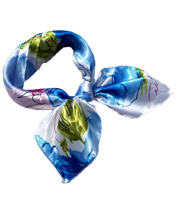 Womens Faux Silk Square Kerchief Neckerchief Stewardess Scarves Business Wear - 5003 - C412O4N2I95