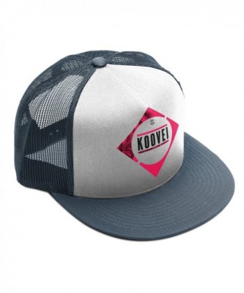 Trucker Hat Koovei Streetwear Adjustable - Navy- White - CL188N6QR37