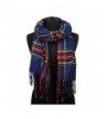 Apparelism Women's Winter Scottish Clan Plaid Oversized Cashmere Feel Blanket Scarf Wrap Shawl. - Plaid Navy - CQ18948XQW4