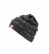 Trendy Slouchy Beanie Hat Unisex Soft Warm Oversized Chunky Cable Knit Thick Cap - A Confetti Black Design - CL186W9M04K