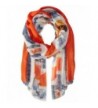 Saro Lifestyle Women's Geo Design Scarf - Coral - C911ZCXEF5X